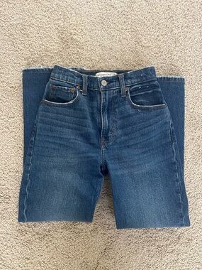 Abercrombie & Fitch Straight Leg Dark Blue Denim Jeans
